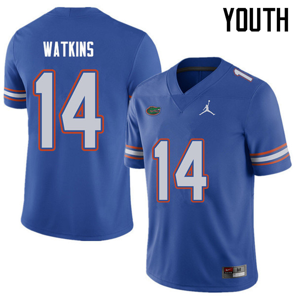 Jordan Brand Youth #14 Justin Watkins Florida Gators College Football Jerseys Sale-Royal